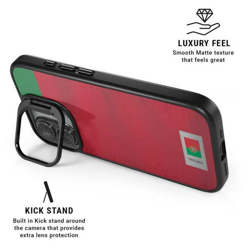 Portugal Soccer Flag iPhone 17 Kickstand Case
