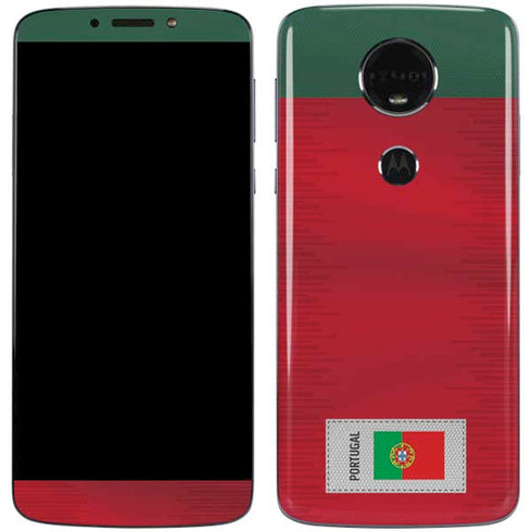 Portugal Soccer Flag Moto E5 Plus Skin