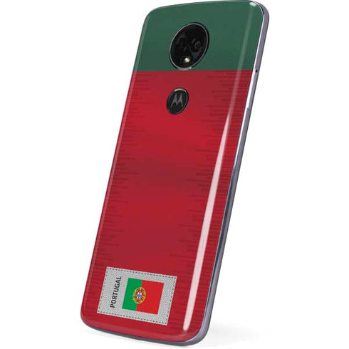 Portugal Soccer Flag Moto E5 Plus Skin