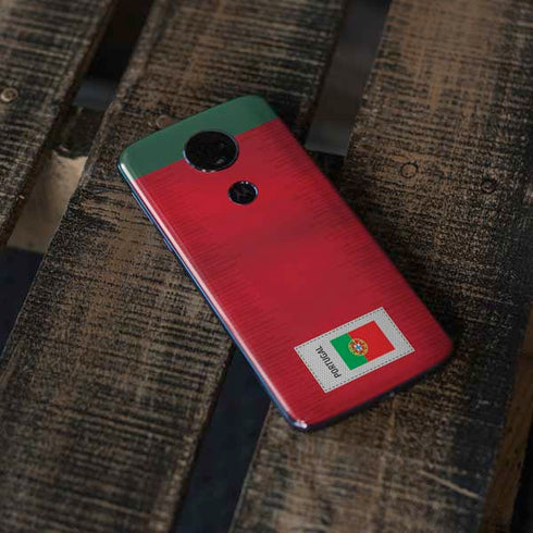 Portugal Soccer Flag Moto E5 Plus Skin