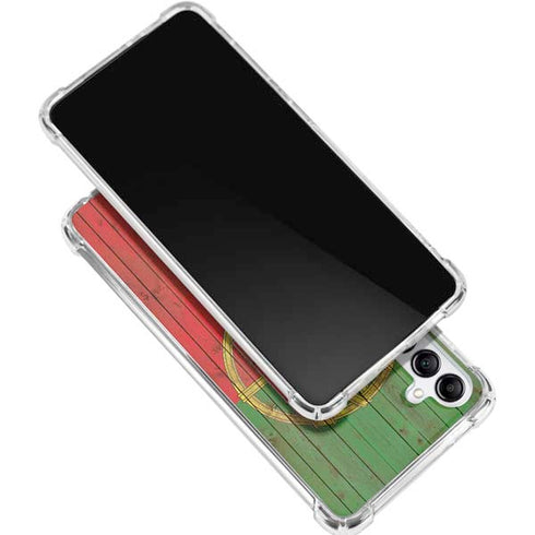 Portuguese Flag Dark Wood Gabb Phone 4 Clear Case