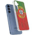 Portuguese Flag Dark Wood Galaxy A35 5G Clear Case
