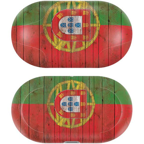 Portuguese Flag Dark Wood Galaxy Buds Plus Skin