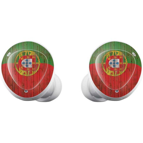 Portuguese Flag Dark Wood Galaxy Buds Plus Skin