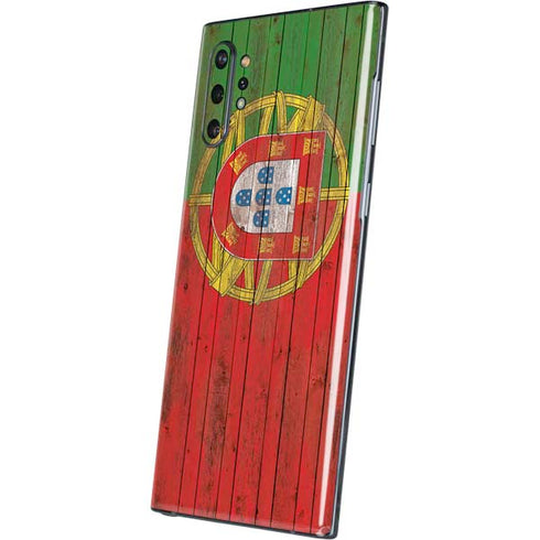 Portuguese Flag Dark Wood Galaxy Note 10 Plus Skin