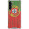 Portuguese Flag Dark Wood Galaxy S24 FE Clear Case