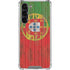 Portuguese Flag Dark Wood Galaxy S24 FE Clear Case