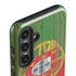 Portuguese Flag Dark Wood Galaxy S25 Impact Case