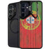 Portuguese Flag Dark Wood Galaxy S25 Kickstand Case