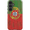 Portuguese Flag Dark Wood Galaxy S25 Plus Impact Case