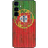 Portuguese Flag Dark Wood Galaxy S24 Skin
