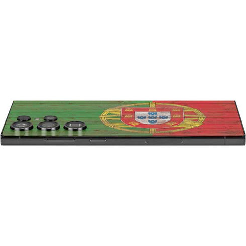Portuguese Flag Dark Wood Galaxy S25 Ultra Skin