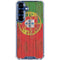 Portuguese Flag Dark Wood Galaxy S25 Clear Case