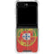 Portuguese Flag Dark Wood Galaxy Z Flip6 Clear Case