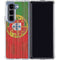 Portuguese Flag Dark Wood Galaxy Z Fold5 5G Clear Case