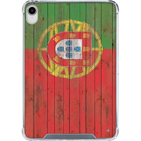 Portuguese Flag Dark Wood iPad 11th Gen (2025) Clear Case