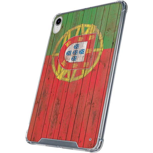 Portuguese Flag Dark Wood iPad 11th Gen (2025) Clear Case