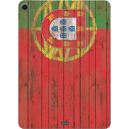 Portuguese Flag Dark Wood Apple iPad Air Skin