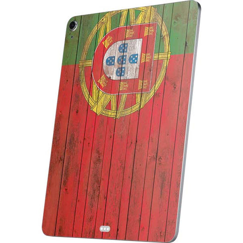 Portuguese Flag Dark Wood Apple iPad Air Skin