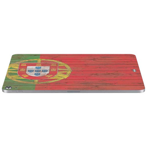 Portuguese Flag Dark Wood Apple iPad Air Skin