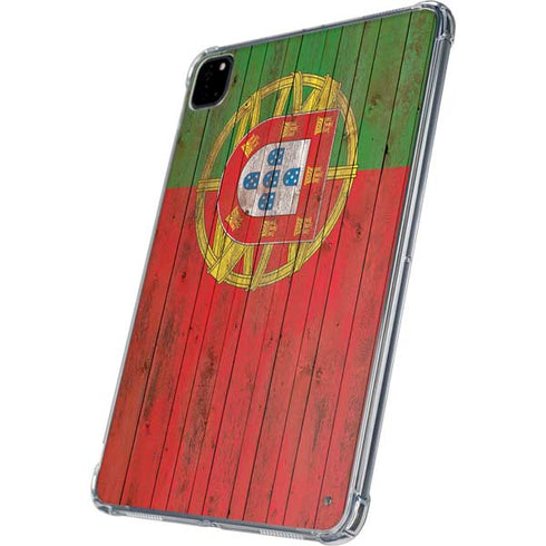 Portuguese Flag Dark Wood iPad Pro 11in (2024) Clear Case