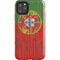 Portuguese Flag Dark Wood iPhone Cases
