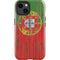 Portuguese Flag Dark Wood iPhone 15 Impact Case