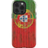 Portuguese Flag Dark Wood iPhone 15 Pro Impact Case