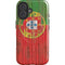 Portuguese Flag Dark Wood iPhone 16 Magsafe Impact Case