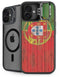 Portuguese Flag Dark Wood iPhone 16 Plus Kickstand Case