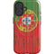 Portuguese Flag Dark Wood iPhone 16 Plus Magsafe Impact Case