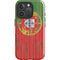 Portuguese Flag Dark Wood iPhone 16 Pro Impact Case