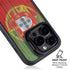 Portuguese Flag Dark Wood iPhone 16 Pro Max Kickstand Case