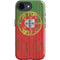 Portuguese Flag Dark Wood iPhone 16e Impact Case
