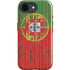 Portuguese Flag Dark Wood iPhone 16e Impact Case