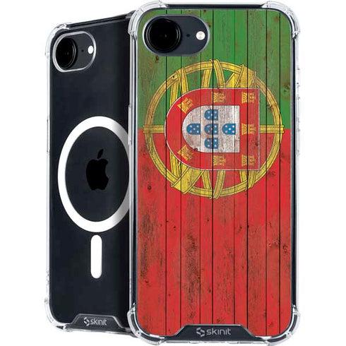 Portuguese Flag Dark Wood iPhone 16e MagSafe Case