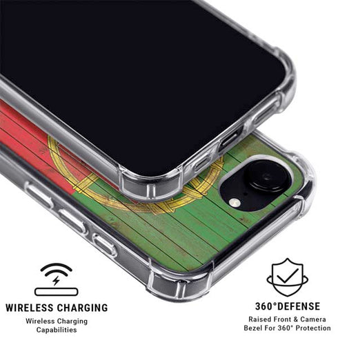 Portuguese Flag Dark Wood iPhone 16e MagSafe Case