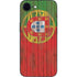 Portuguese Flag Dark Wood iPhone 16e Skin