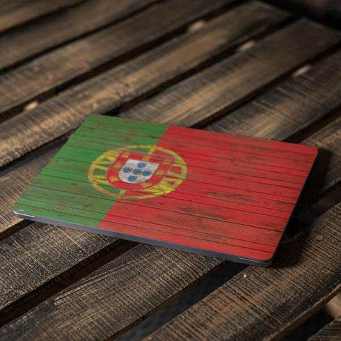Portuguese Flag Dark Wood Apple MacBook Air Skin