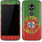 Portuguese Flag Dark Wood Moto E5 Play Skin