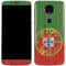 Portuguese Flag Dark Wood Moto E5 Plus Skin