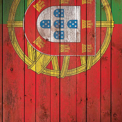 Portuguese Flag Dark Wood Moto G6 Skin