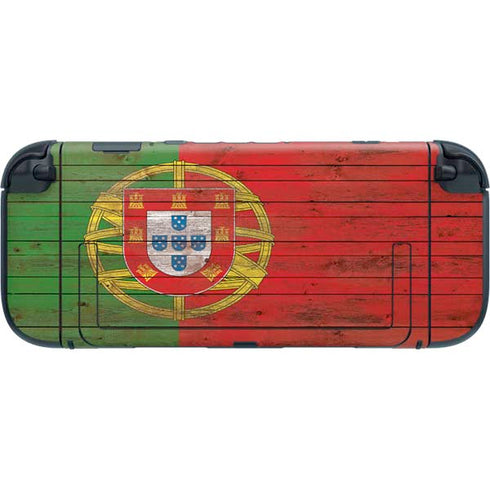 Portuguese Flag Dark Wood Nintendo Switch 2 (2025) with Joy-Con Skin