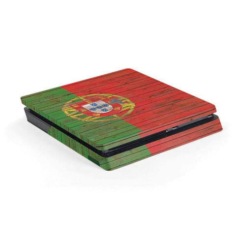 Portuguese Flag Dark Wood PlayStation PS4 Skins