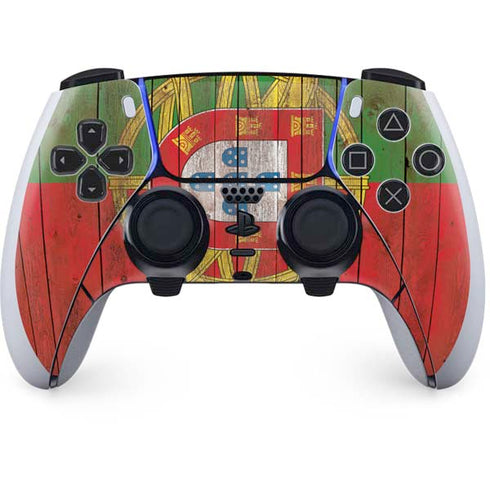 Portuguese Flag Dark Wood PlayStation PS5 Skins