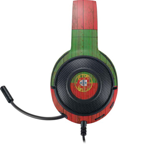 Portuguese Flag Dark Wood Razer Kraken X Skin