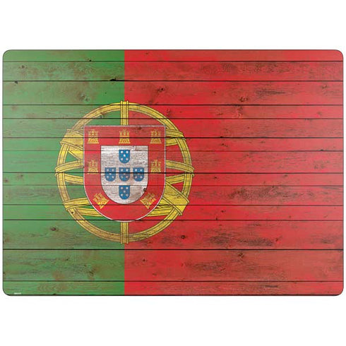 Portuguese Flag Dark Wood Surface Laptop 7 13.8in Skin