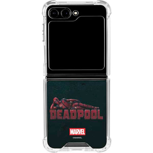 Marvel Deadpool Legacy Posing Deadpool Galaxy Z Flip5 5G Clear Case
