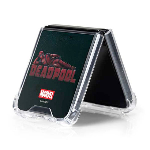Marvel Deadpool Legacy Posing Deadpool Galaxy Z Flip5 5G Clear Case