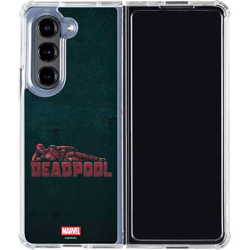 Marvel Deadpool Legacy Posing Deadpool Galaxy Z Fold5 5G Clear Case